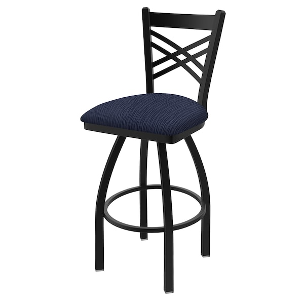 Holland Bar Stool Co 30" Swivel Bar Stool, Black Wrinkle, Graph Anchor Seat - 82030BW014