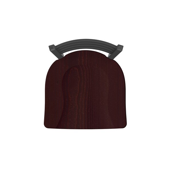 Holland Bar Stool Co 30" Swivel Bar Stool, Pewter Finish, Dark Cherry Oak Seat - 41030PWDCOAK