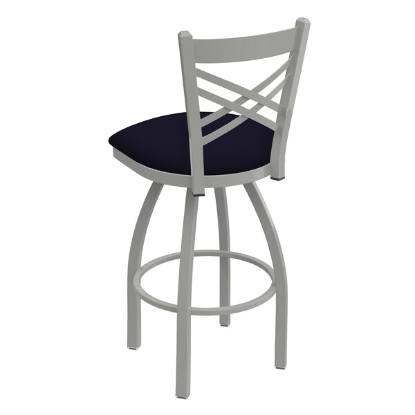 Holland Bar Stool Co 30" Swivel Bar Stool, Nickel Finish, Canter Twilight Seat - 82030AN002