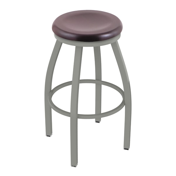 Holland Bar Stool Co 30" Swivel Bar Stool, Nickel Finish, Dark Cherry Maple Seat - 80230ANDCMPL