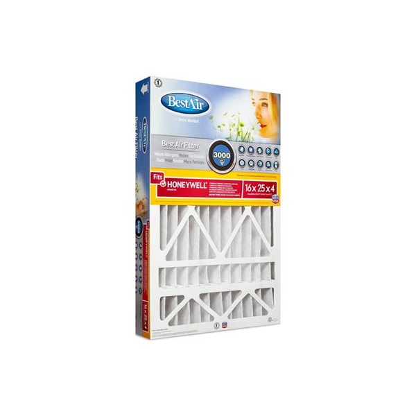 Honeywell 16x25x4 Pleated Air Filter - HW1625-13R