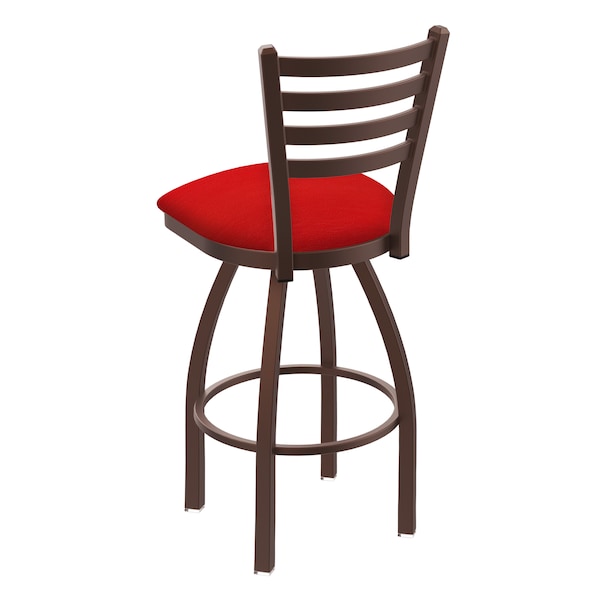 Holland Bar Stool Co 30" Swivel Bar Stool, Bronze Finish, Canter Red Seat - 41030BZ011