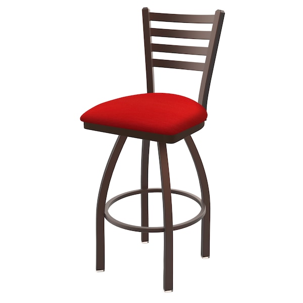 Holland Bar Stool Co 30" Swivel Bar Stool, Bronze Finish, Canter Red Seat - 41030BZ011