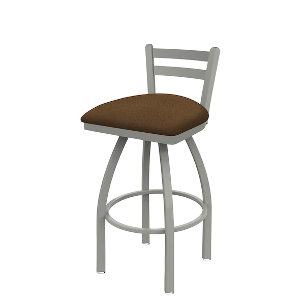 Holland Bar Stool Co 30" Low Back Swivel Bar Stool, Nickel Finish, Rein Thatch Seat - 41130AN026