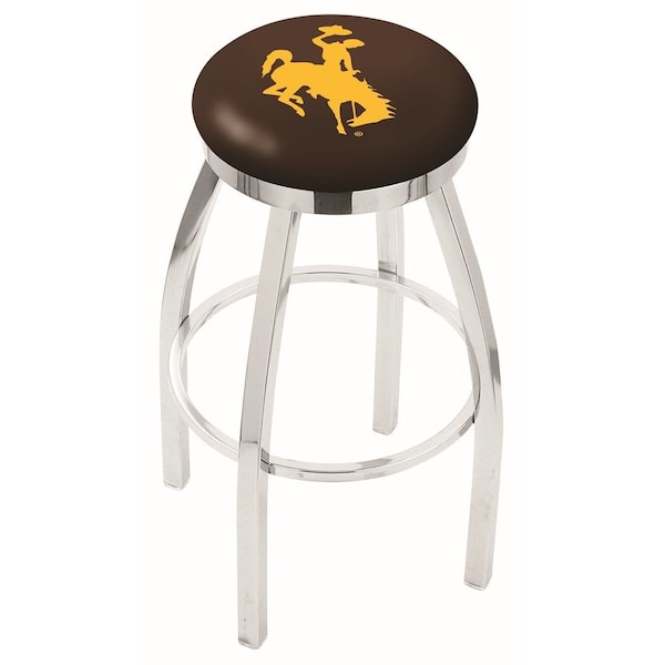 Holland Bar Stool Co 30" Chrome Wyoming Swivel Bar Stool, Accent Ring - L8C2C30WYMNG