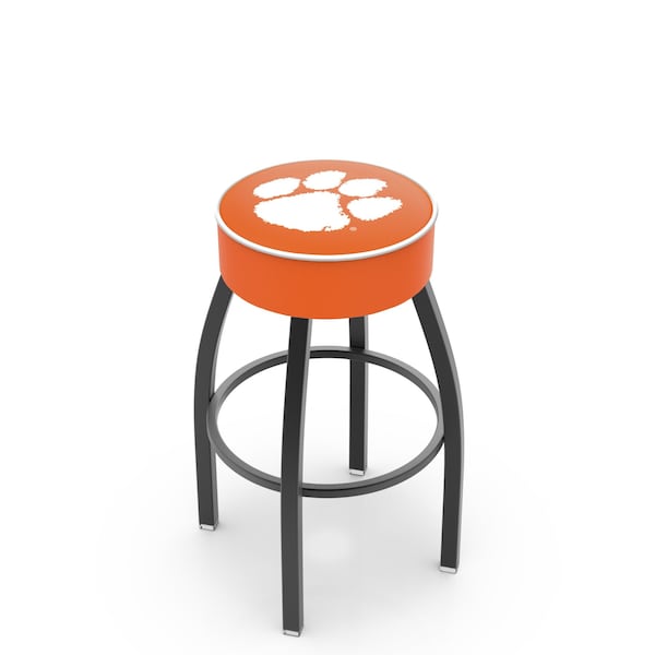 Holland Bar Stool Co 30" 4" Clemson Cushion Seat, Blk Wrinkle Base Swivel Bar Stool - L8B130CLMSON