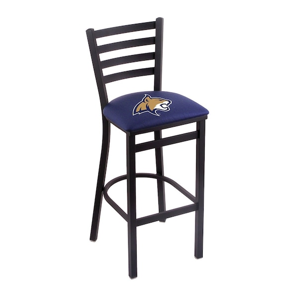 Holland Bar Stool Co 30" Blk Wrinkle Montana State Stationary Bar Stool, Ladder Back - L00430MONTST