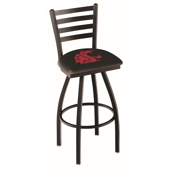 Holland Bar Stool Co 25" Blk Wrinkle Washington State Swivel Bar Stool, Ladder Back - L01425WASHST