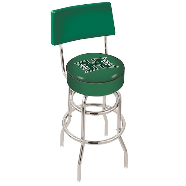 Holland Bar Stool Co 25" Chrome 2-Ring Hawaii Swivel Bar Stool, Back - L7C425HAWAII