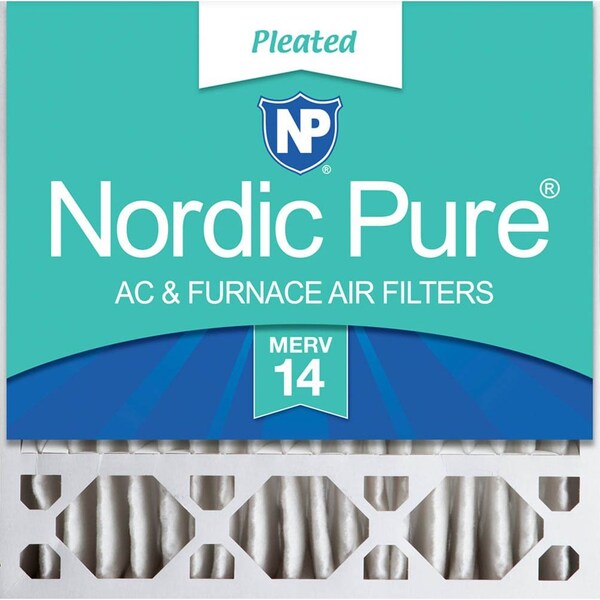 Nordic Pure 20x20x5 Pleated Air Filter, High Capacity, Electrostatically Charged Synthetic Media, MERV 14 - 20X20X5HM14-1