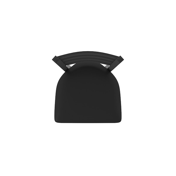 Holland Bar Stool Co 30" Stationary Bar Stool, Black Wrinkle, Black Vinyl Seat - 40030BWBLKVINYL