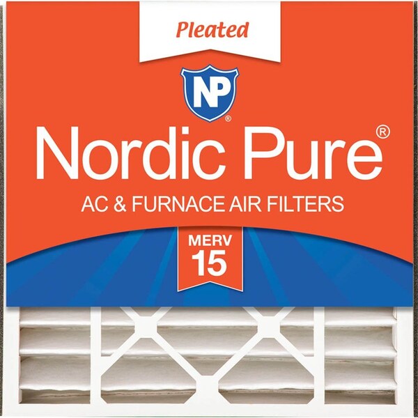 Nordic Pure 20x20x5 Pleated Air Filter, High Capacity, Electrostatically Charged Synthetic Media, MERV 15 - 20X20X5ABM15-1