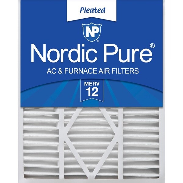 Nordic Pure 20x25x5 Pleated Air Filter, High Capacity, Electrostatically Charged Synthetic Media, MERV 12 - 20X25X5_1/4GCAM12-1