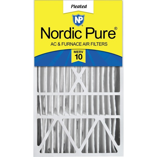 Nordic Pure 16x28x6 Pleated Air Filter, High Capacity, Electrostatically Charged Synthetic Media, MERV 10 - 16X28X6ASGM10-1
