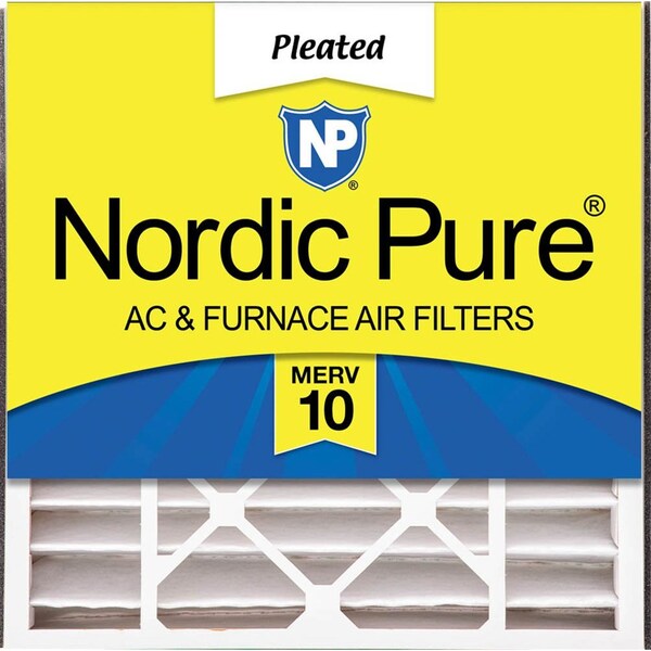 Nordic Pure 20x20x5 Pleated Air Filter, High Capacity, Electrostatically Charged Synthetic Media, MERV 10 - 20X20X5ABM10-1