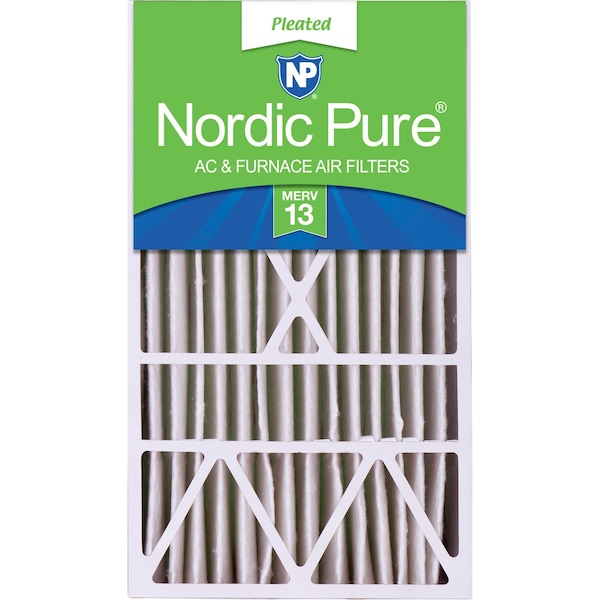 Nordic Pure 16x28x6 Pleated Air Filter, High Capacity, Electrostatically Charged Synthetic Media, MERV 13 - 16X28X6ASGM13-1