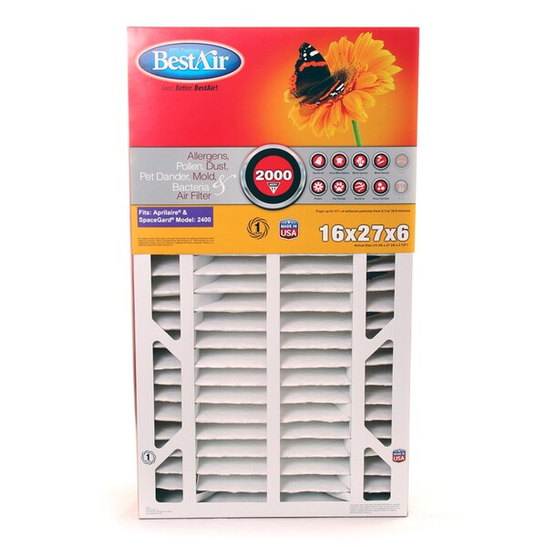 Bestair BestAir 27 in. W X 16 in. H X 6 in. D 11 MERV Pleated Air Filter 1 pk - A401-SG4-BOX11R