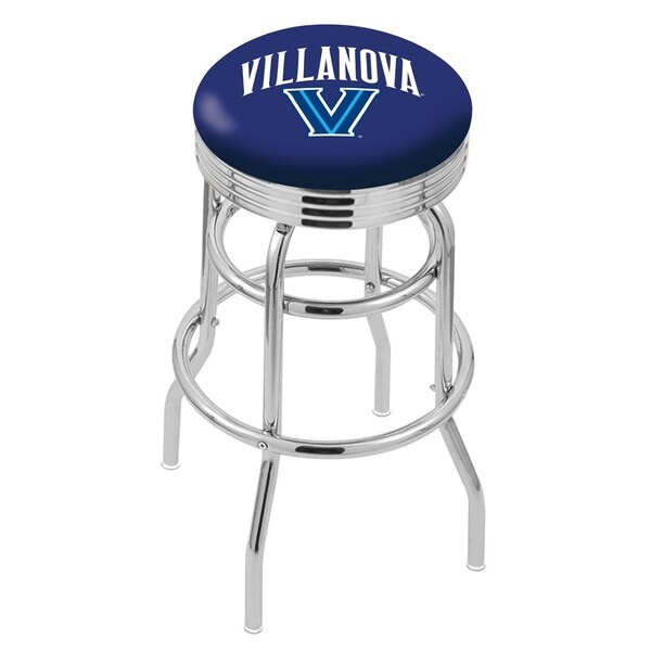 Holland Bar Stool Co 25" Chrome 2-Ring Villanova Swivel Bar Stool, Accent Ring - L7C3C25VILNVA