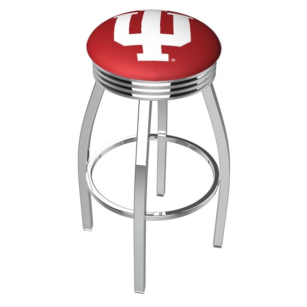 Holland Bar Stool Co 30" Chrome Indiana Swivel Bar Stool, Accent Ring - L8C3C30INDNAU