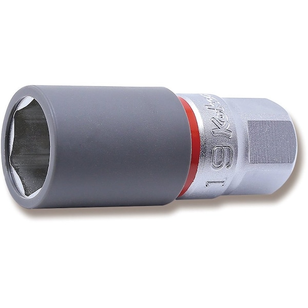 Ko-Ken Wheel Nut Socket 19mm Extra Thin walled 65mm Color coded Protector 1/2 Sq. Drive - 4300PMZ.65-19