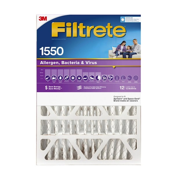 3M 20x25x4 Pleated Air Filter, Polyester, MERV 14 - NDP03-4IN-4