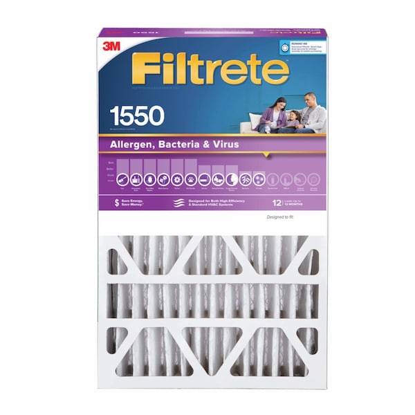 3M 20x25x4 Pleated Air Filter, Polyester, MERV 14 - NDP03-4IN-4