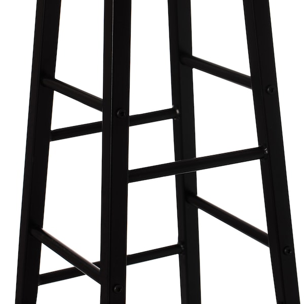 Vintiquewise 28-in. High Wooden Rustic Round Bar Stool with Footrest for Indoor and Outdoor - QI004466