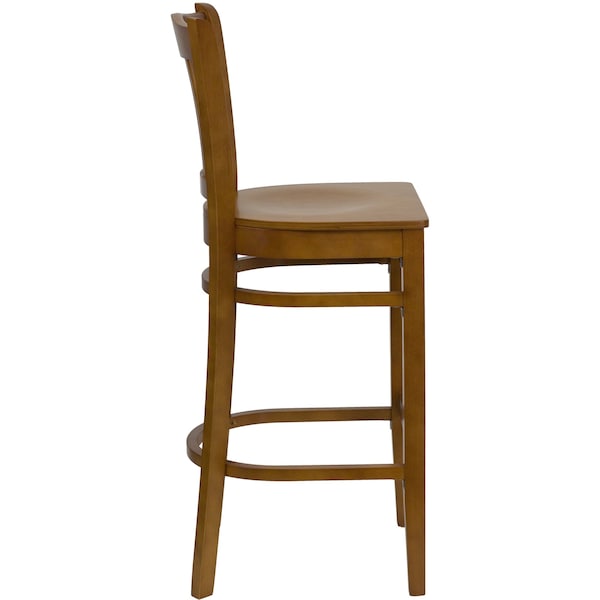 Flash Furniture Wood Barstool, Vert Slat Back, Cherry Woo - XU-DGW0008BARVRT-CHY-GG