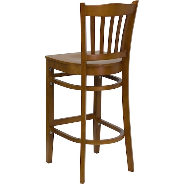 Flash Furniture Wood Barstool, Vert Slat Back, Cherry Woo - XU-DGW0008BARVRT-CHY-GG
