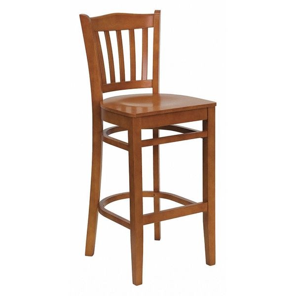 Flash Furniture Wood Barstool, Vert Slat Back, Cherry Woo - XU-DGW0008BARVRT-CHY-GG