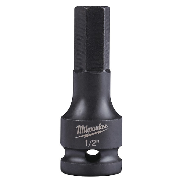 Milwaukee Tool SHOCKWAVE Lineman's 1/2 in. Drive 1/2 in. Hex Bit Socket - 49-66-5144