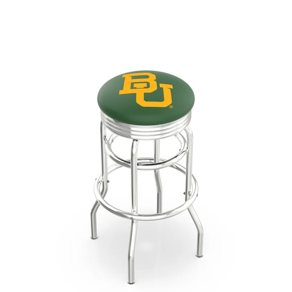 Holland Bar Stool Co 30" Chrome 2-Ring Baylor Swivel Bar Stool, Accent Ring - L7C3C30BAYLOR