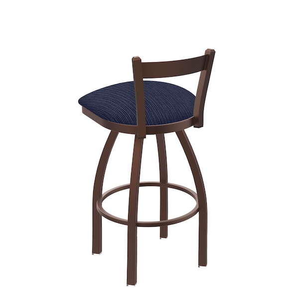 Holland Bar Stool Co 30" Low Back Swivel Bar Stool, Bronze Finish, Graph Anchor Seat - 82130BZ014