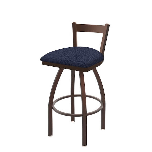 Holland Bar Stool Co 30" Low Back Swivel Bar Stool, Bronze Finish, Graph Anchor Seat - 82130BZ014