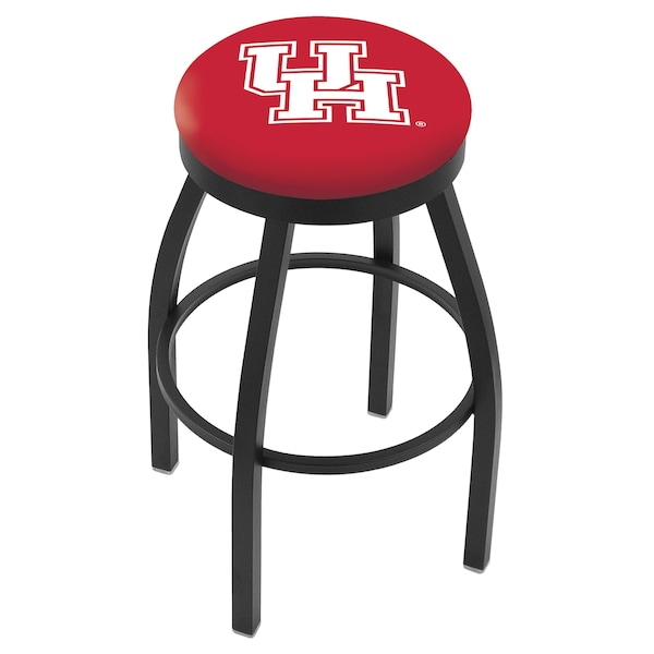 Holland Bar Stool Co 25" Blk Wrinkle Houston Swivel Bar Stool, Accent Ring - L8B2B25HOUSTON