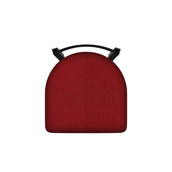 Holland Bar Stool Co 30" Low Back Swivel Bar Stool, Black Wrinkle, Graph Ruby Seat - 82130BW016