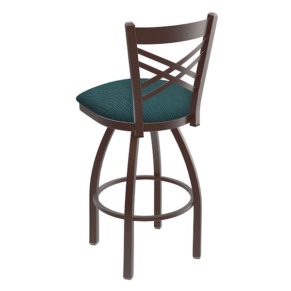 Holland Bar Stool Co 30" Swivel Bar Stool, Bronze Finish, Graph Tidal Seat - 82030BZ022