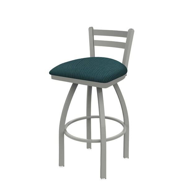 Holland Bar Stool Co 30" Low Back Swivel Bar Stool, Nickel Finish, Graph Tidal Seat - 41130AN022