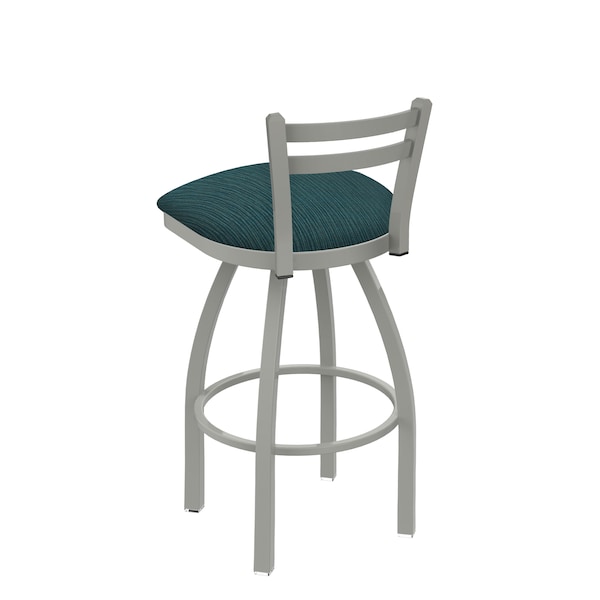 Holland Bar Stool Co 30" Low Back Swivel Bar Stool, Nickel Finish, Graph Tidal Seat - 41130AN022