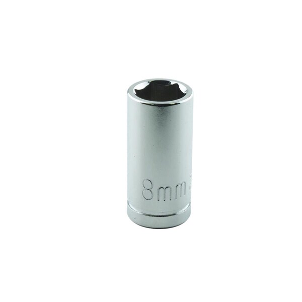 K-Tool International 1/4" Drive, 8mm Metric Socket, 6 Points - KTI-26108
