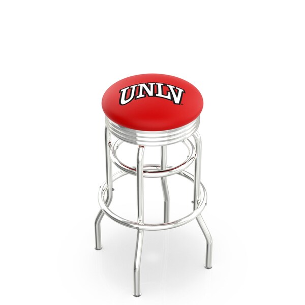 Holland Bar Stool Co 25" Chrome 2-Ring UNLV Swivel Bar Stool, Accent Ring - L7C3C25UNEVLV