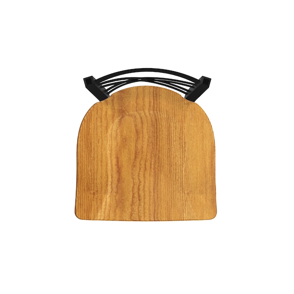 Holland Bar Stool Co 30" Swivel Bar Stool, Black Wrinkle, Med Oak Seat - 82030BWMEDOAK