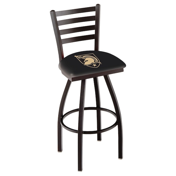 Holland Bar Stool Co 30" Blk Wrinkle US Military Academy ARMY Swivel Bar Stool, Ladder Back - L01430USMILA