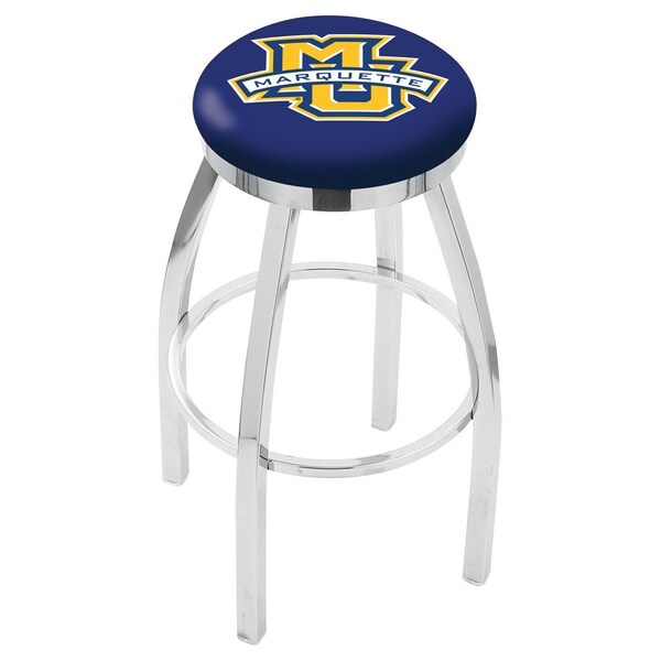 Holland Bar Stool Co 30" Chrome Marquette Swivel Bar Stool, Accent Ring - L8C2C30MRQTTE