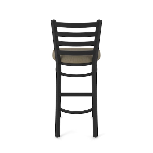 Holland Bar Stool Co 30" Stationary Bar Stool, Black Wrinkle, Graph Cork Seat - 40030BW017