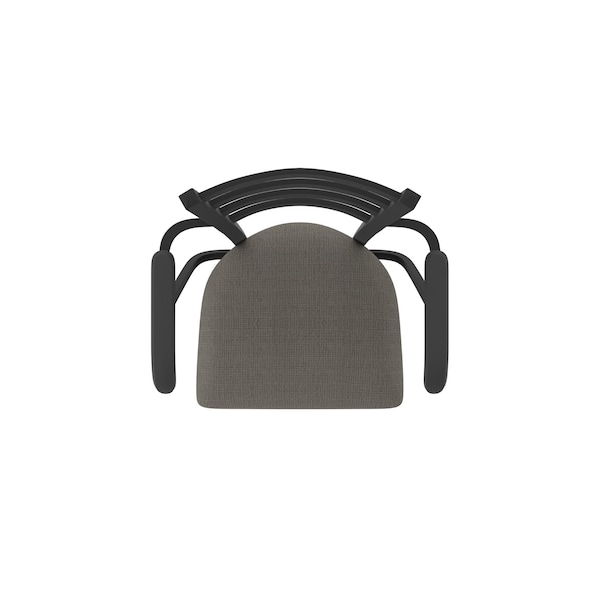 Holland Bar Stool Co Jackie with Arms 36 in. Swivel Bar Stool with Black Wrinkle Finish and Graph Chalice Seat - 415
