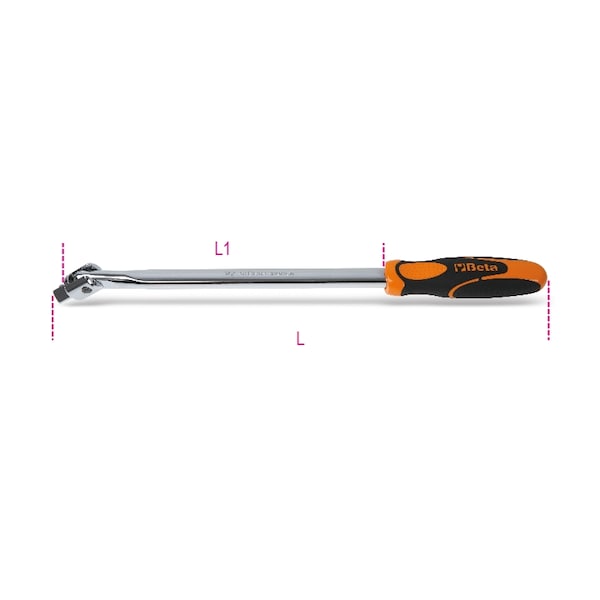 Beta 920/36A 1/2 in Drive Swivel Handle, 16 in Long - 009200847