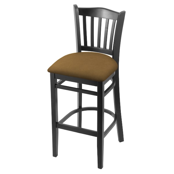 Holland Bar Stool Co 30" Bar Stool, Black Finish, Canter Saddle Seat - 312030BLK012