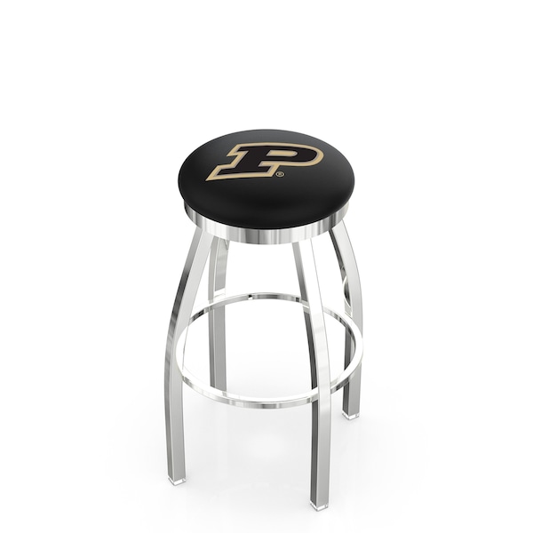 Holland Bar Stool Co 30" Chrome Pitt Swivel Bar Stool, Accent Ring - L8C2C30PURDUE