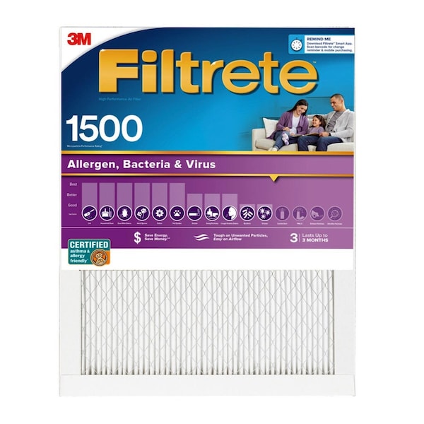 3M 20x30x1 Ultra Allergen Pleated Air Filter, MERV 12 - 2022DC-6